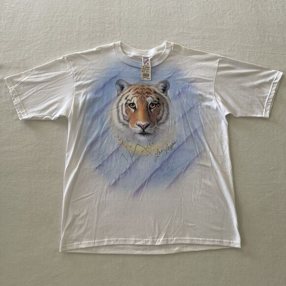 NWT Vintage Nature Tiger Las Vegas T Shirt Size XL 50/50 Heavyweight Jerzees USA - Picture 10 of 12